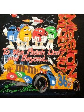 True Vintage Women's T-shirt XS S Winston Cup 1990s Ernie Irvin #36 M&M's 1998